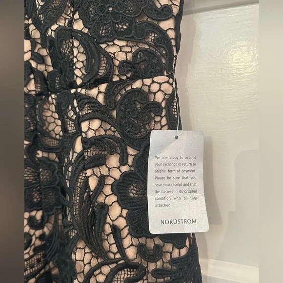 Dress the Population Juliette Lace Romper NWT Black & Nude Size Medium - Picture 7 of 12